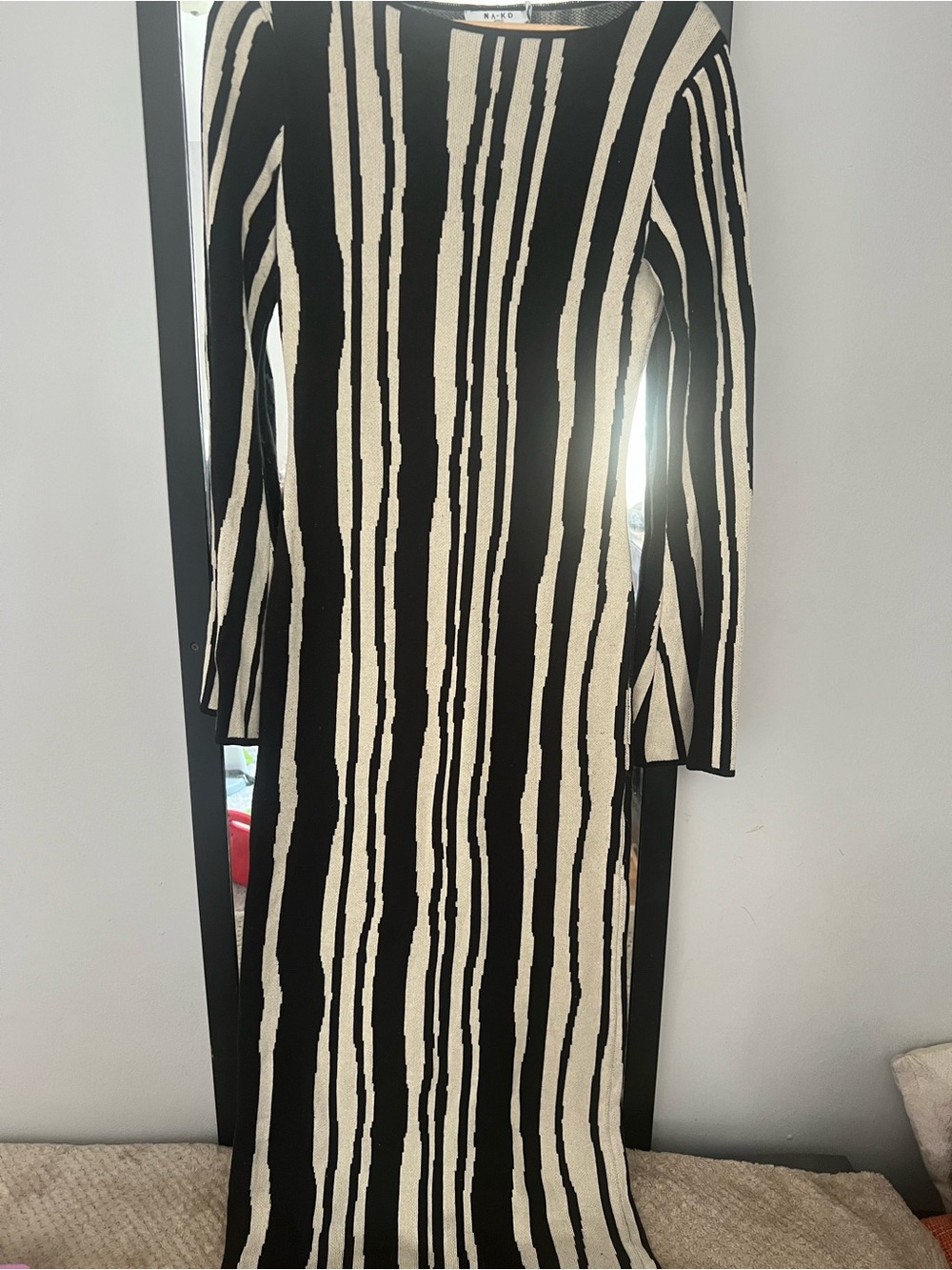 NA-KD Wide sleeve maxi knit dress